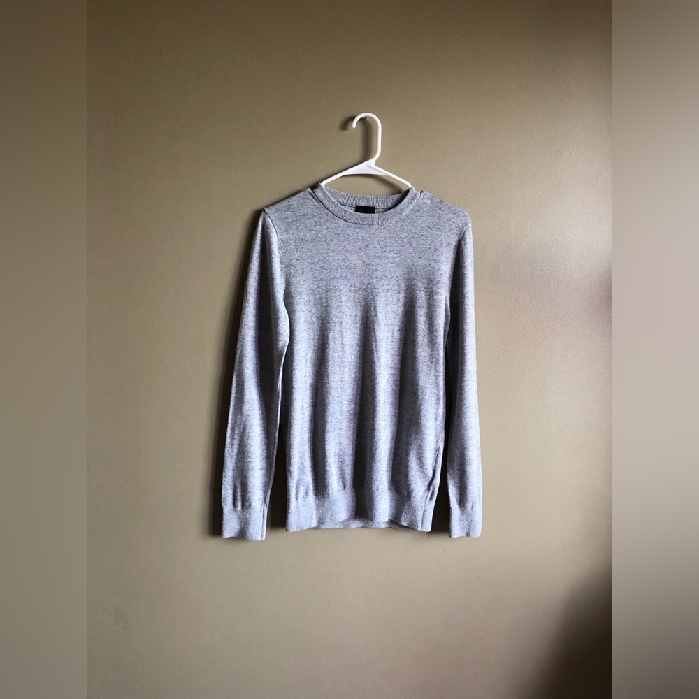 H&M Mens Grey Cotton Cowl Neck Long sleeve Knit Sweater Size X-Small
